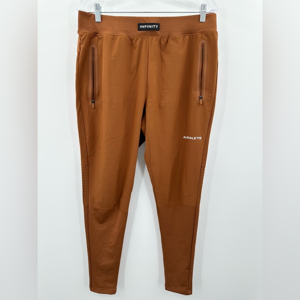 Alphalete Men's Infinity Tech Brown Jogger Pants Size Medium